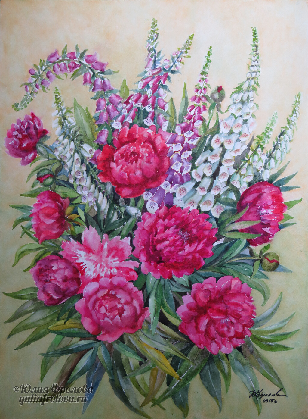 Peonies and Digitalis. (No 319)