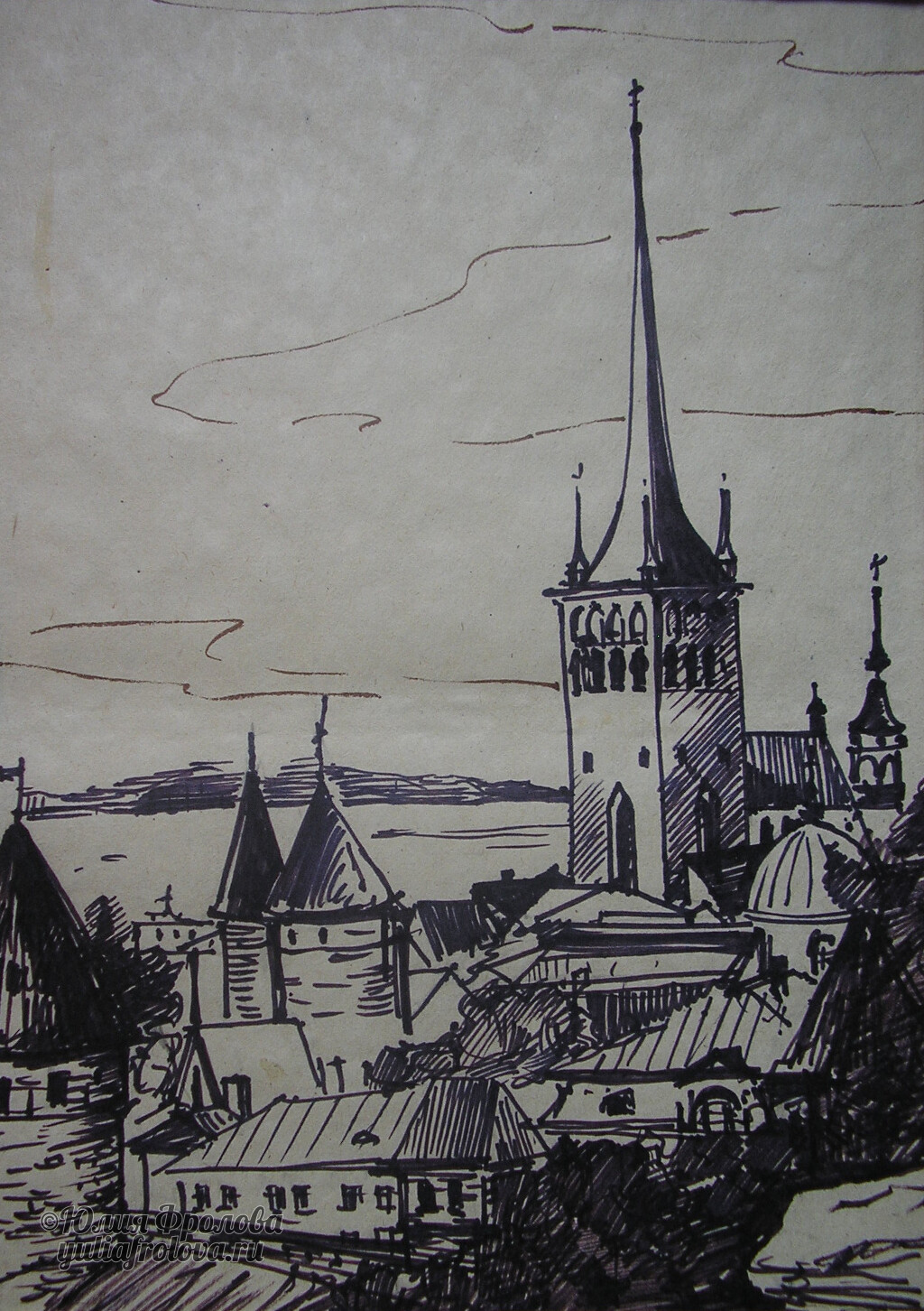 View of Tallinn. Sketch. (No 364)