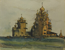 Rising of the sun. The Church of the Transfiguration and the Intercession. The Kizhi pogost. (No 157)