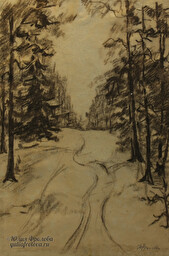 Winter forest. Sketch. (No 505)