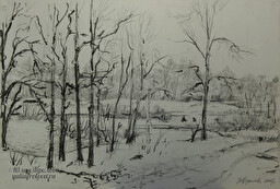 Winter. The banks of the river Klyazma. (No 601)