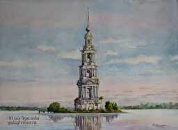 The bell tower of St. Nicholas Cathedral. The year 1800. Kalyazin. (No 761)